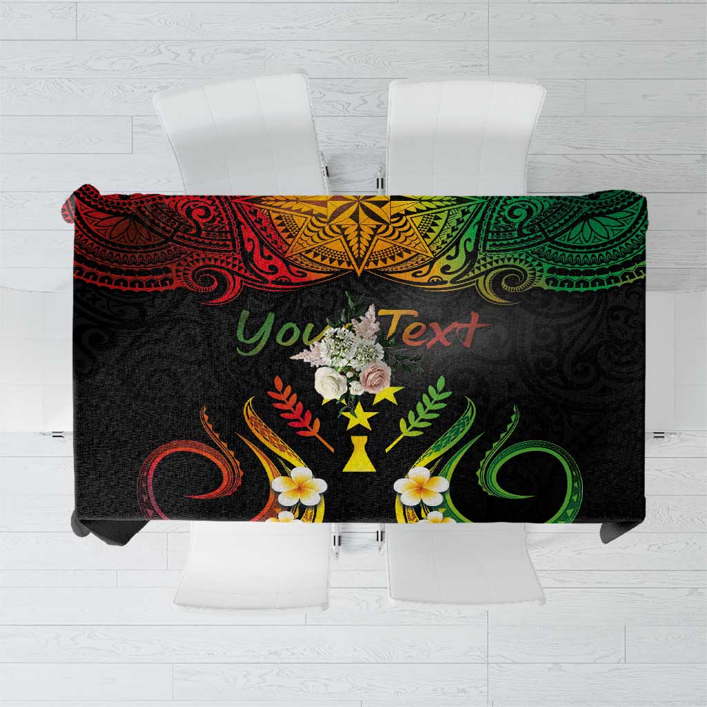 Personalised Kosrae Liberation Day Tablecloth Polynesian Tattoo and Plumeria Reggae Color LT03 Reggae - Polynesian Pride