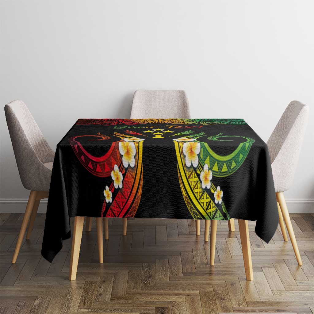 Personalised Kosrae Liberation Day Tablecloth Polynesian Tattoo and Plumeria Reggae Color LT03 - Polynesian Pride