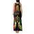 Personalised Kosrae Liberation Day Tank Maxi Dress Polynesian Tattoo and Plumeria Reggae Color