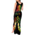 Personalised Kosrae Liberation Day Tank Maxi Dress Polynesian Tattoo and Plumeria Reggae Color