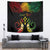 Personalised Kosrae Liberation Day Tapestry Polynesian Tattoo and Plumeria Reggae Color