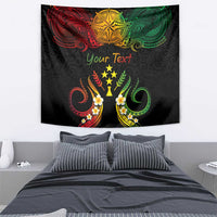 Personalised Kosrae Liberation Day Tapestry Polynesian Tattoo and Plumeria Reggae Color LT03 - Polynesian Pride