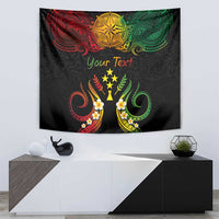 Personalised Kosrae Liberation Day Tapestry Polynesian Tattoo and Plumeria Reggae Color LT03 - Polynesian Pride