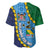 Malampa Fiji Day Baseball Jersey National Symbols with Tapa Tribal and Polynesian Tattoo