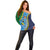 Malampa Fiji Day Off Shoulder Sweater National Symbols with Tapa Tribal and Polynesian Tattoo