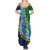 Malampa Fiji Day Summer Maxi Dress National Symbols with Tapa Tribal and Polynesian Tattoo