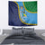 Malampa Fiji Day Tapestry National Symbols with Tapa Tribal and Polynesian Tattoo