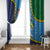 Malampa Fiji Day Window Curtain National Symbols with Tapa Tribal and Polynesian Tattoo