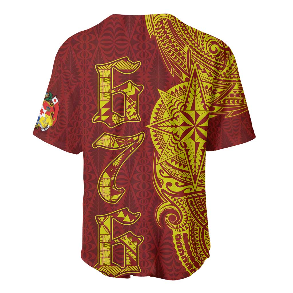 Tonga 676 Ngatu Tribal Tattoo Baseball Jersey LT03 - Polynesian Pride