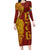 Tonga 676 Ngatu Tribal Tattoo Family Matching Long Sleeve Bodycon Dress and Hawaiian Shirt