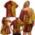 Tonga 676 Ngatu Tribal Tattoo Family Matching Off Shoulder Short Dress and Hawaiian Shirt