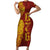 Tonga 676 Ngatu Tribal Tattoo Family Matching Short Sleeve Bodycon Dress and Hawaiian Shirt