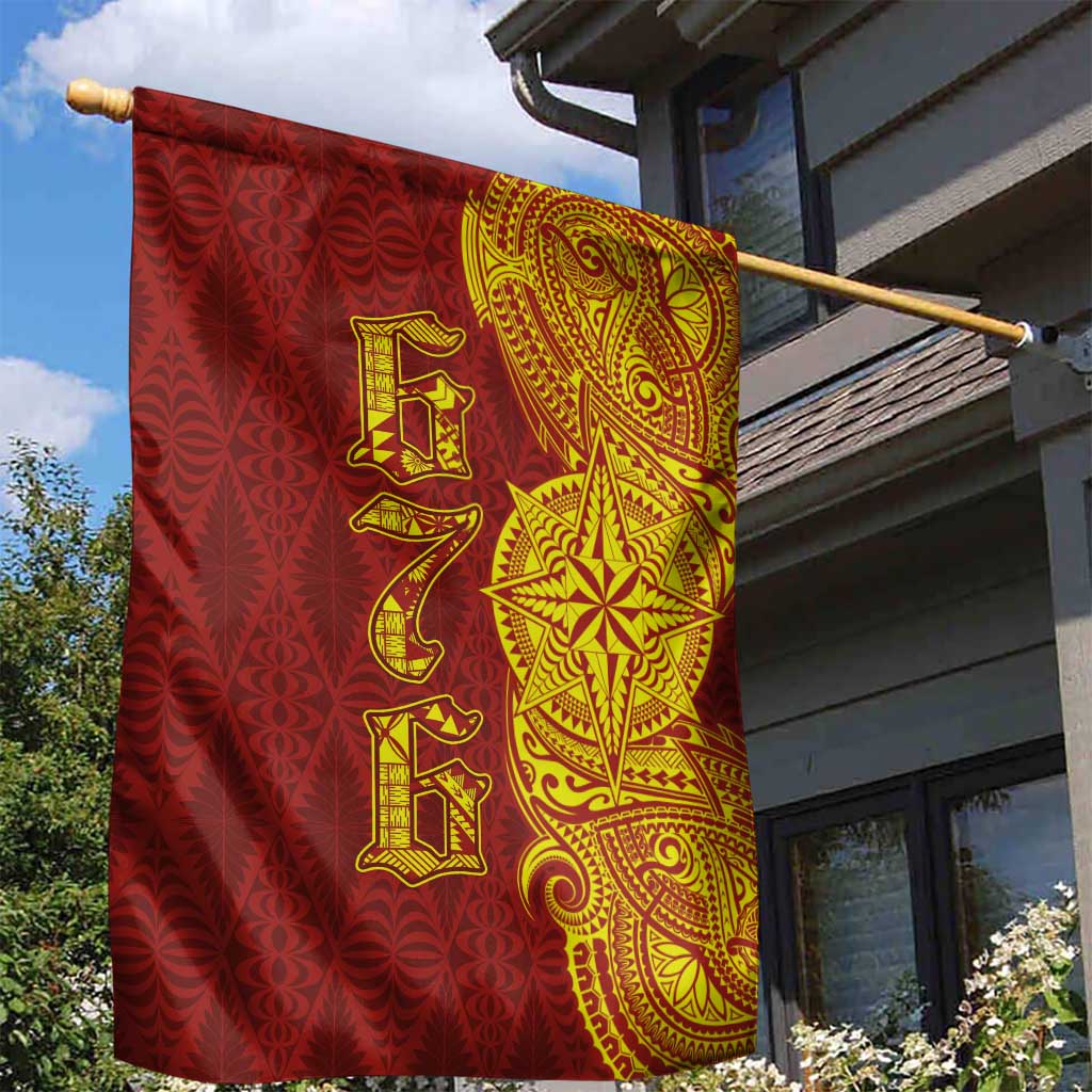 Tonga 676 Ngatu Tribal Tattoo Garden Flag LT03 - Polynesian Pride