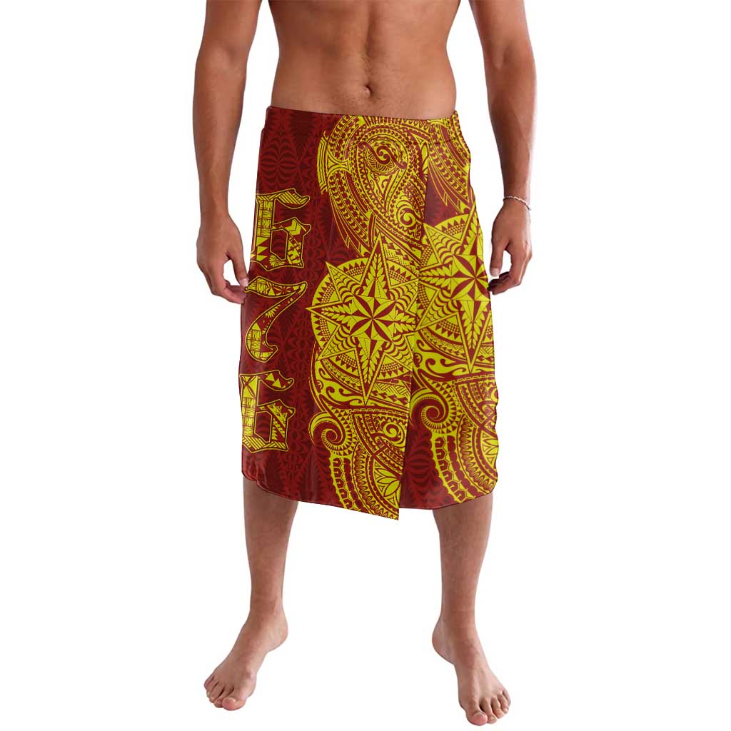 Tonga 676 Ngatu Tribal Tattoo Lavalava LT03 Red - Polynesian Pride