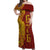 Tonga 676 Ngatu Tribal Tattoo Off Shoulder Maxi Dress