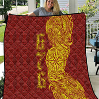 Tonga 676 Ngatu Tribal Tattoo Quilt LT03 Red - Polynesian Pride