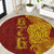 Tonga 676 Ngatu Tribal Tattoo Round Carpet