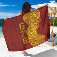 Tonga 676 Ngatu Tribal Tattoo Sarong LT03 One Size 44 x 66 inches Red - Polynesian Pride
