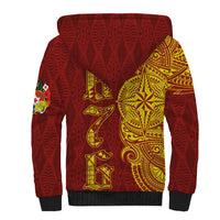 Tonga 676 Ngatu Tribal Tattoo Sherpa Hoodie LT03 - Polynesian Pride