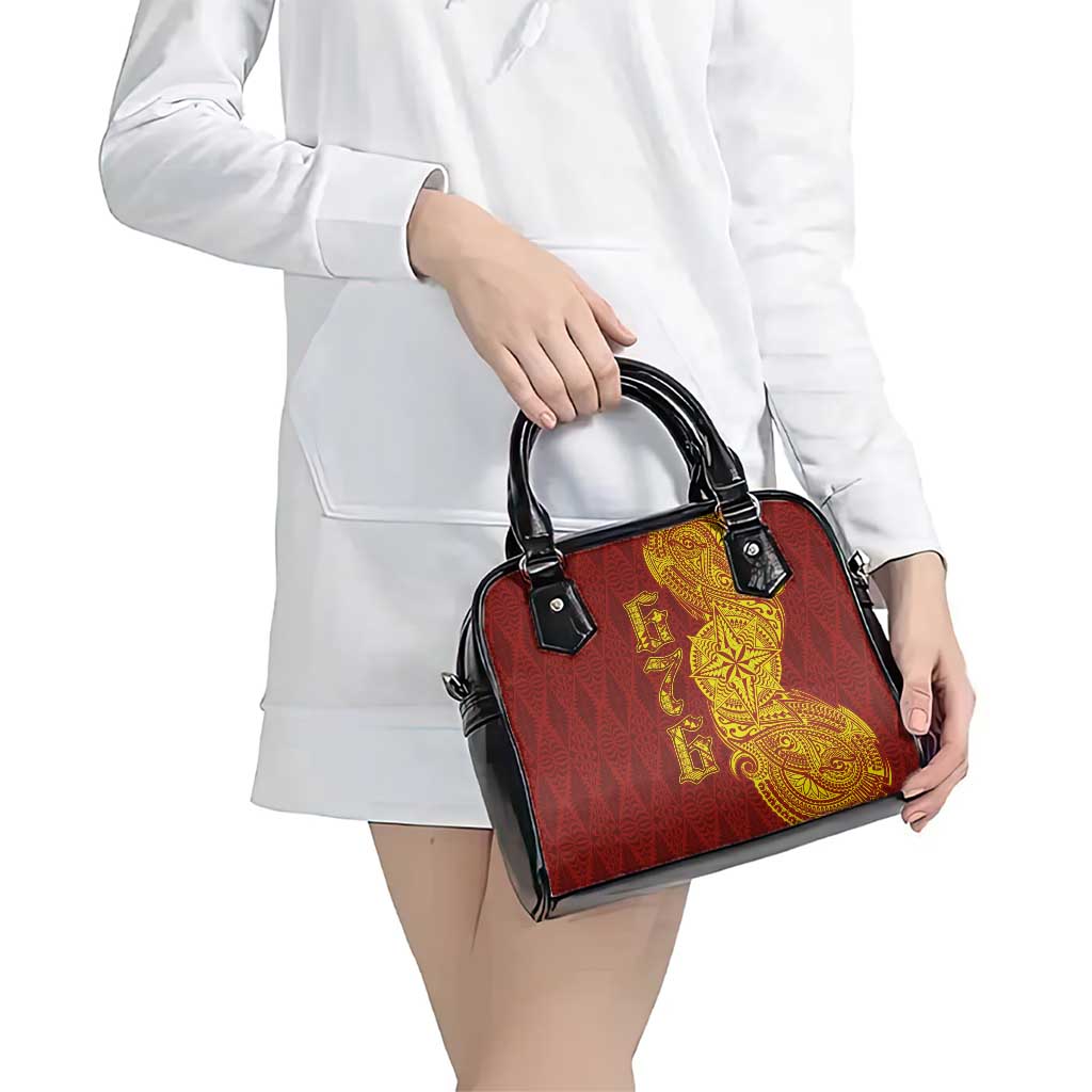 Tonga 676 Ngatu Tribal Tattoo Shoulder Handbag LT03 - Polynesian Pride