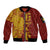 Tonga 676 Ngatu Tribal Tattoo Sleeve Zip Bomber Jacket