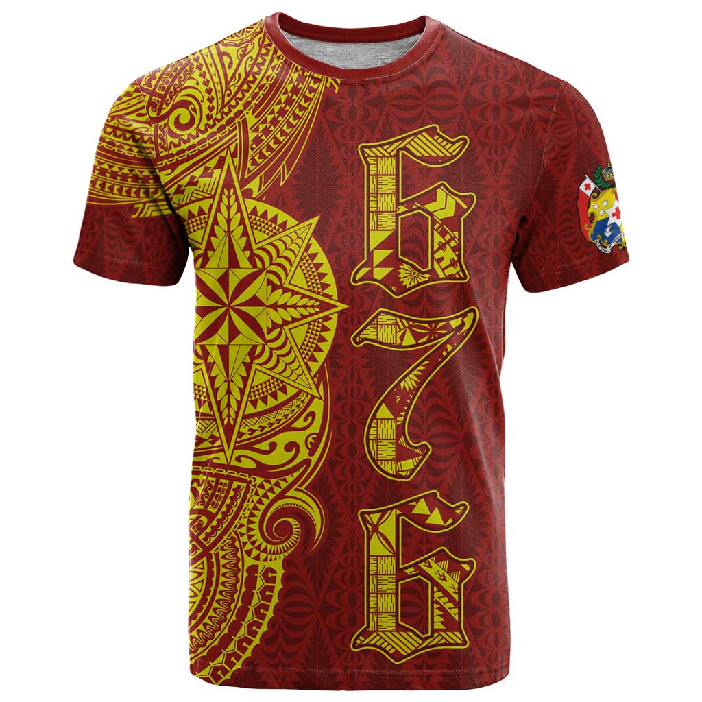 Tonga 676 Ngatu Tribal Tattoo T Shirt LT03 Red - Polynesian Pride
