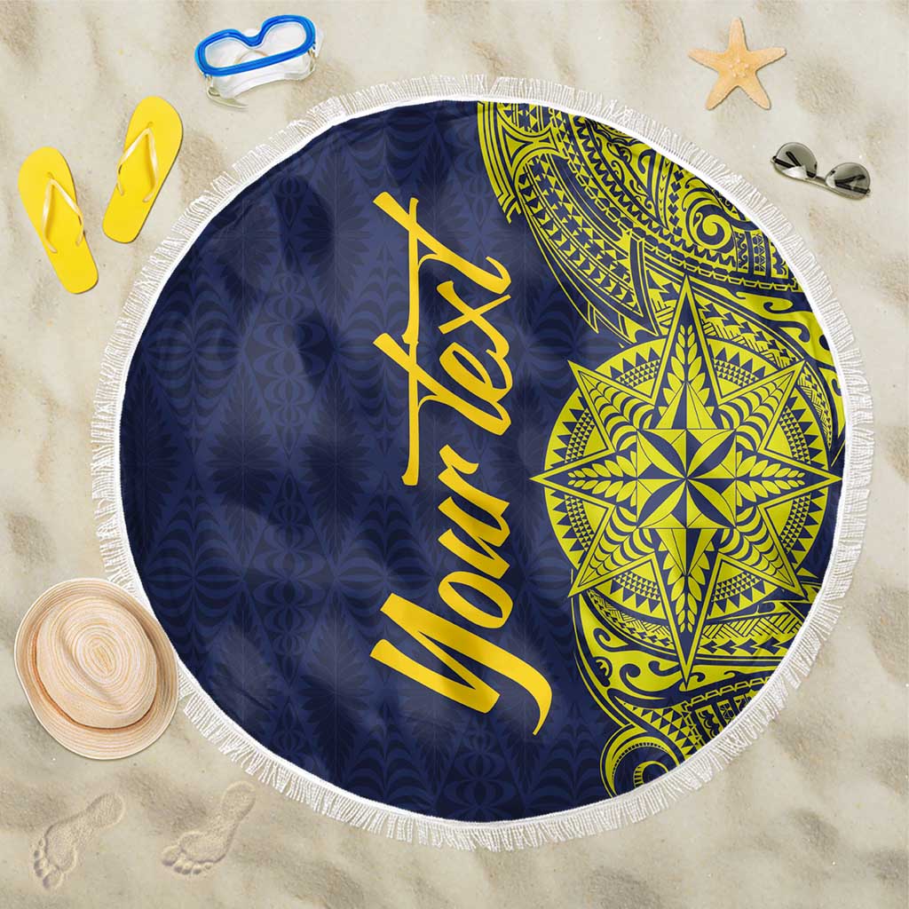 Personalised Tokelau Classic Ngatu Motifs Beach Blanket