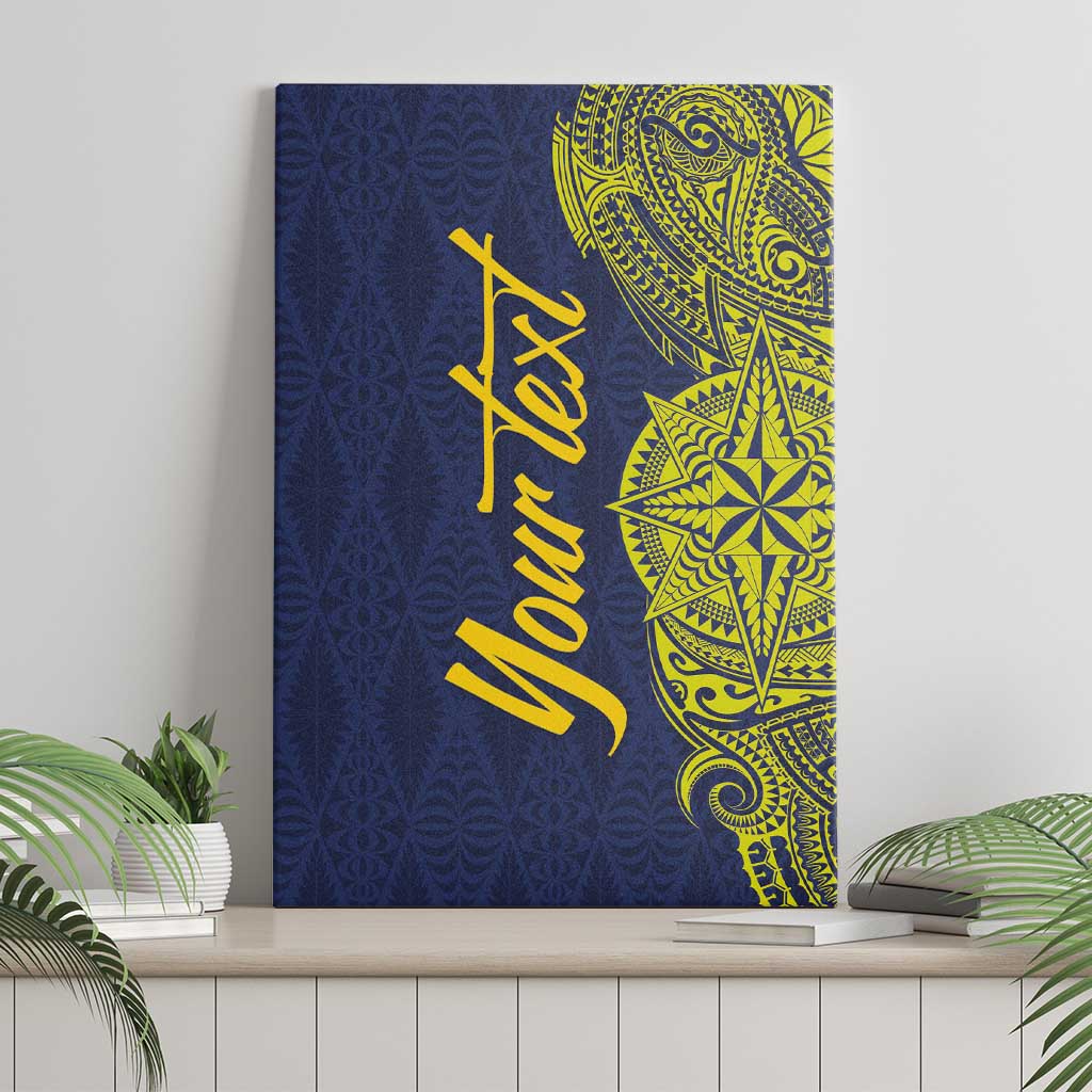 Personalised Tokelau Classic Ngatu Motifs Canvas Wall Art LT03 - Polynesian Pride