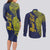 Personalised Tokelau Classic Ngatu Motifs Couples Matching Long Sleeve Bodycon Dress and Long Sleeve Button Shirt