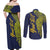 Personalised Tokelau Classic Ngatu Motifs Couples Matching Off Shoulder Maxi Dress and Long Sleeve Button Shirt