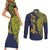 Personalised Tokelau Classic Ngatu Motifs Couples Matching Short Sleeve Bodycon Dress and Long Sleeve Button Shirt