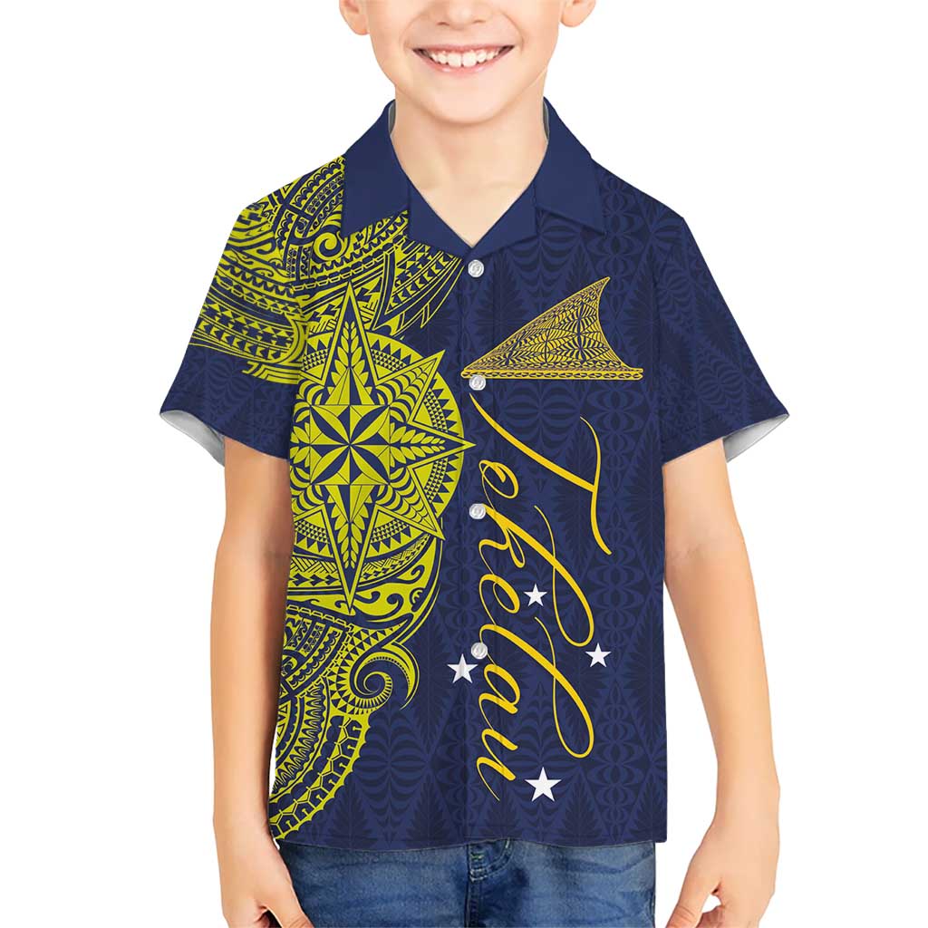 Personalised Tokelau Classic Ngatu Motifs Kid Hawaiian Shirt