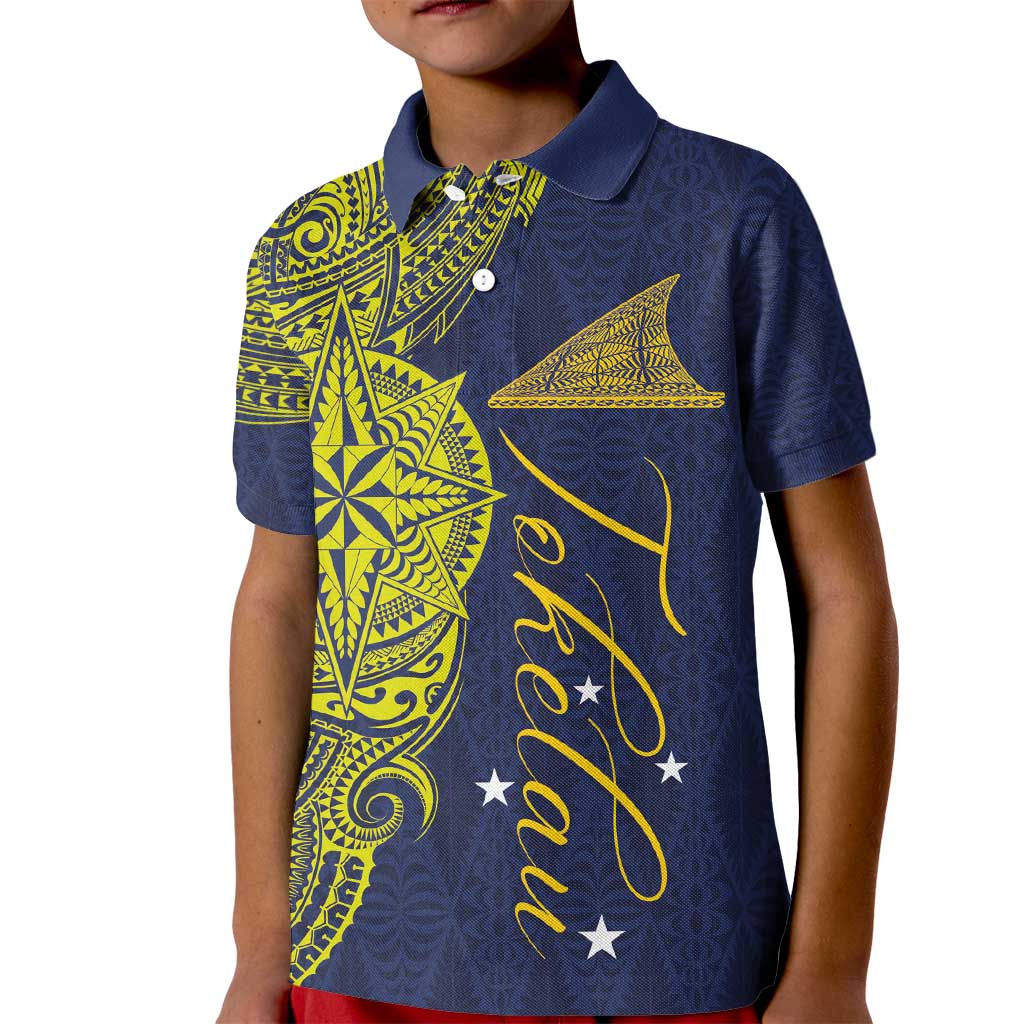 Personalised Tokelau Classic Ngatu Motifs Kid Polo Shirt