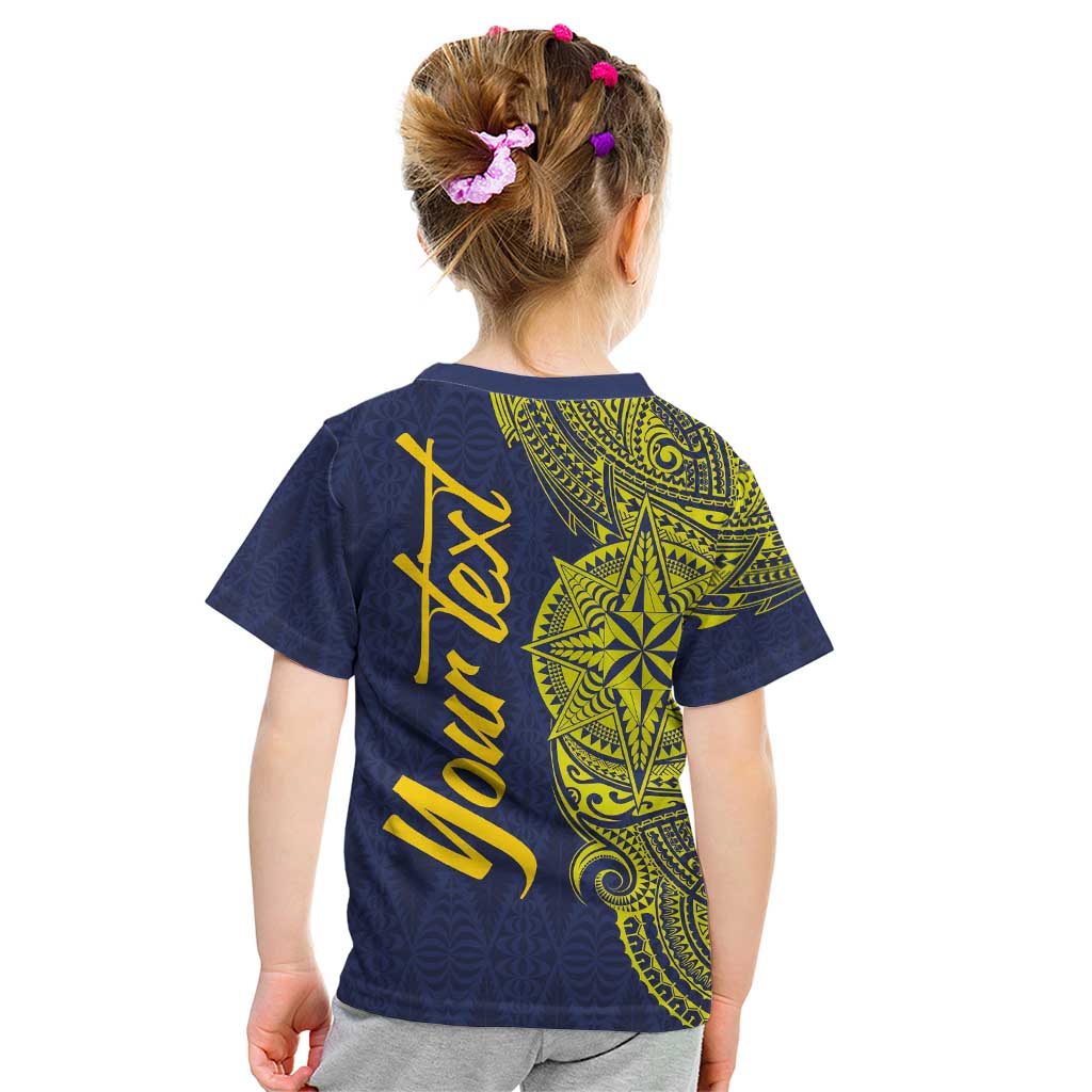 Personalised Tokelau Classic Ngatu Motifs Kid T Shirt LT03 - Polynesian Pride