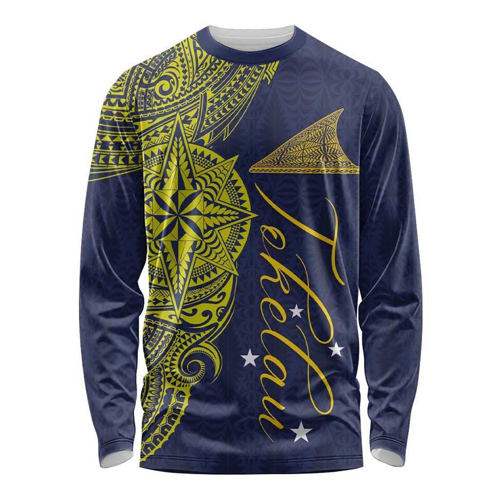 Personalised Tokelau Classic Ngatu Motifs Long Sleeve Shirt