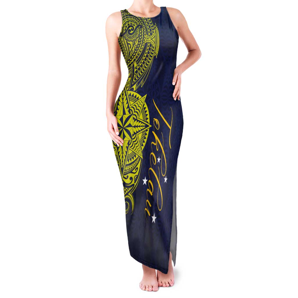 Personalised Tokelau Classic Ngatu Motifs Tank Maxi Dress