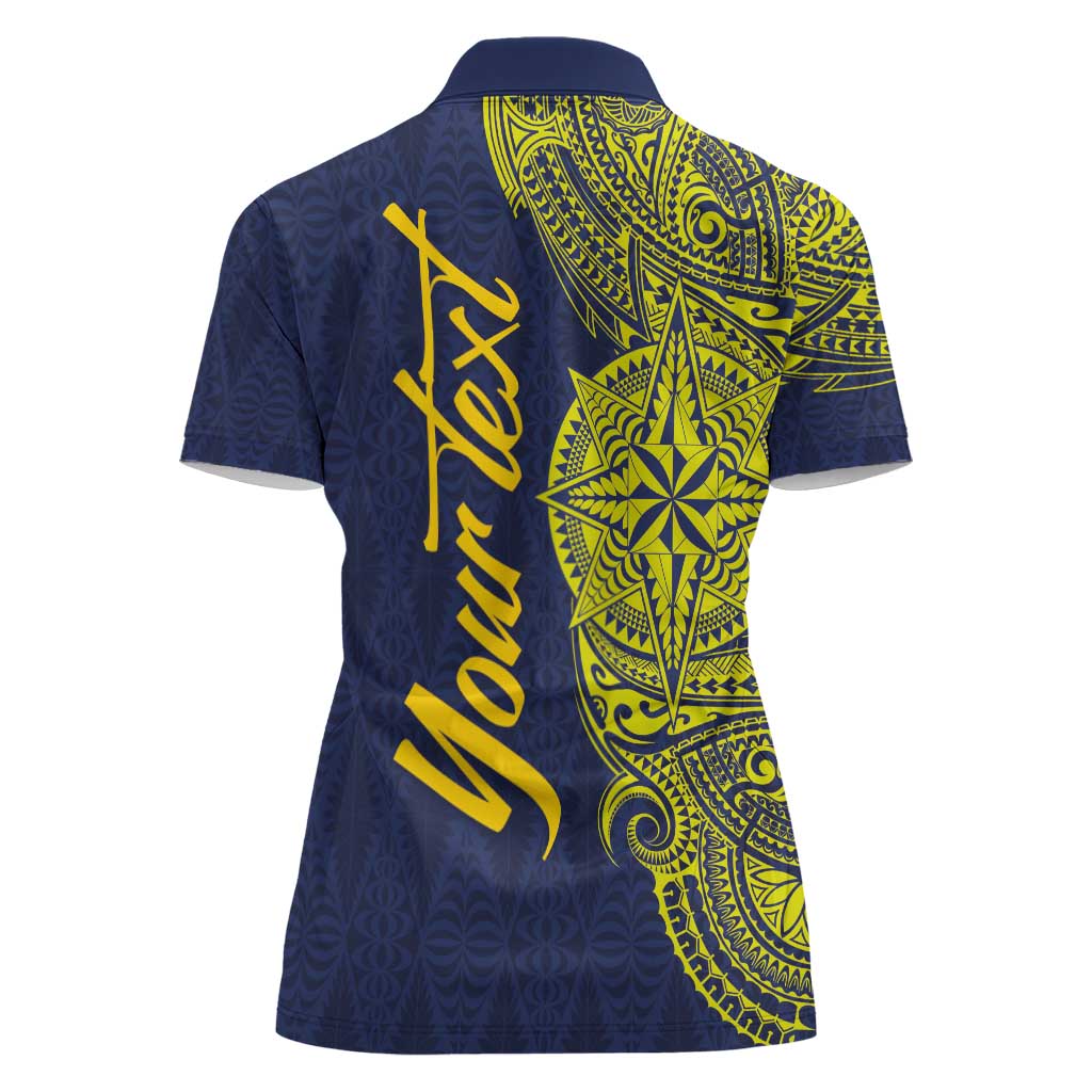 Personalised Tokelau Classic Ngatu Motifs Women Polo Shirt LT03 - Polynesian Pride