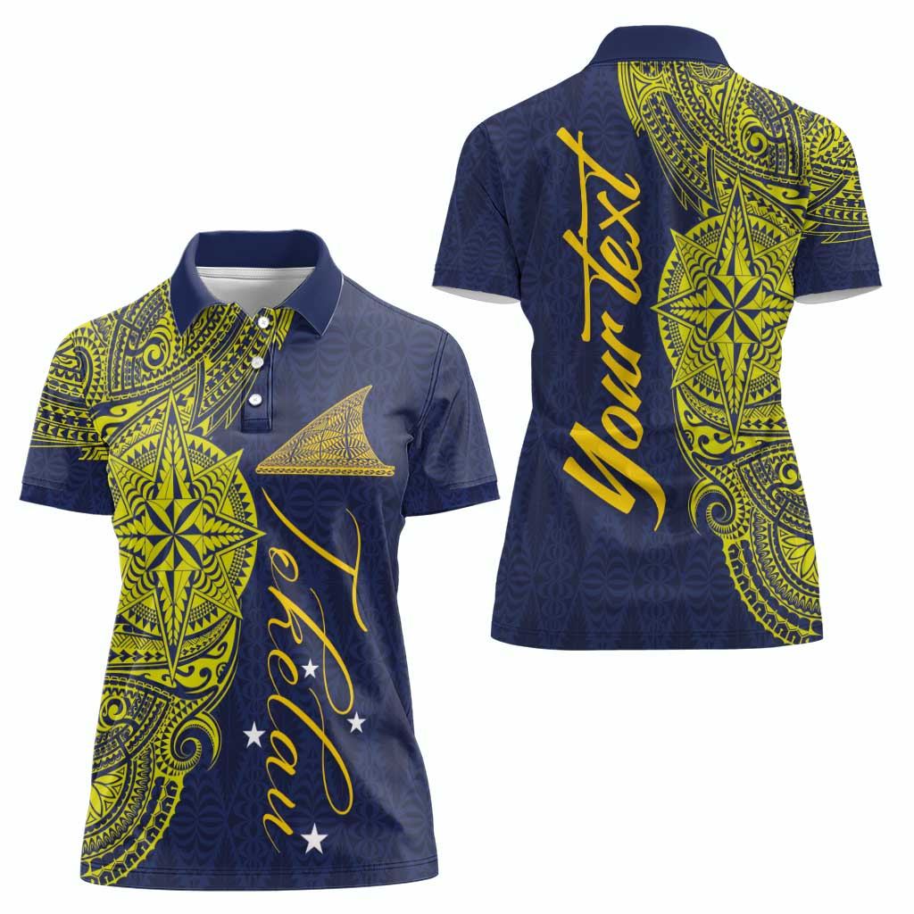 Personalised Tokelau Classic Ngatu Motifs Women Polo Shirt LT03 - Polynesian Pride
