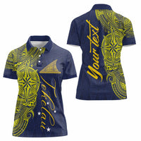 Personalised Tokelau Classic Ngatu Motifs Women Polo Shirt LT03 - Polynesian Pride