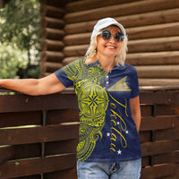 Personalised Tokelau Classic Ngatu Motifs Women Polo Shirt LT03 - Polynesian Pride
