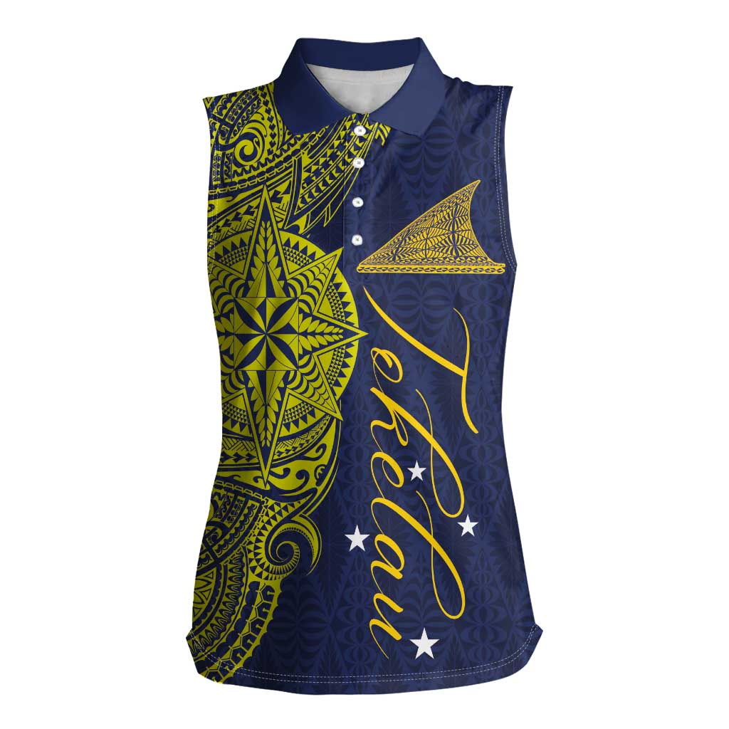 Personalised Tokelau Classic Ngatu Motifs Women Sleeveless Polo Shirt