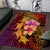 Hawaiian Hibiscus Turtle Tribal Polynesian Pattern Area Rug Colorful Color