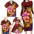 Hawaiian Hibiscus Turtle Tribal Polynesian Pattern Family Matching Long Sleeve Bodycon Dress and Hawaiian Shirt Colorful Color