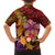 Hawaiian Hibiscus Turtle Tribal Polynesian Pattern Family Matching Off Shoulder Short Dress and Hawaiian Shirt Colorful Color