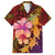 Hawaiian Hibiscus Turtle Tribal Polynesian Pattern Family Matching Summer Maxi Dress and Hawaiian Shirt Colorful Color