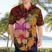 Hawaiian Hibiscus Turtle Tribal Polynesian Pattern Hawaiian Shirt Colorful Color LT03 - Polynesian Pride