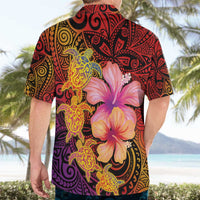 Hawaiian Hibiscus Turtle Tribal Polynesian Pattern Hawaiian Shirt Colorful Color LT03 - Polynesian Pride