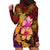 Hawaiian Hibiscus Turtle Tribal Polynesian Pattern Hoodie Dress Colorful Color