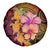 Hawaiian Hibiscus Turtle Tribal Polynesian Pattern Spare Tire Cover Colorful Color