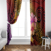 Hawaiian Hibiscus Turtle Tribal Polynesian Pattern Window Curtain Colorful Color LT03 - Polynesian Pride